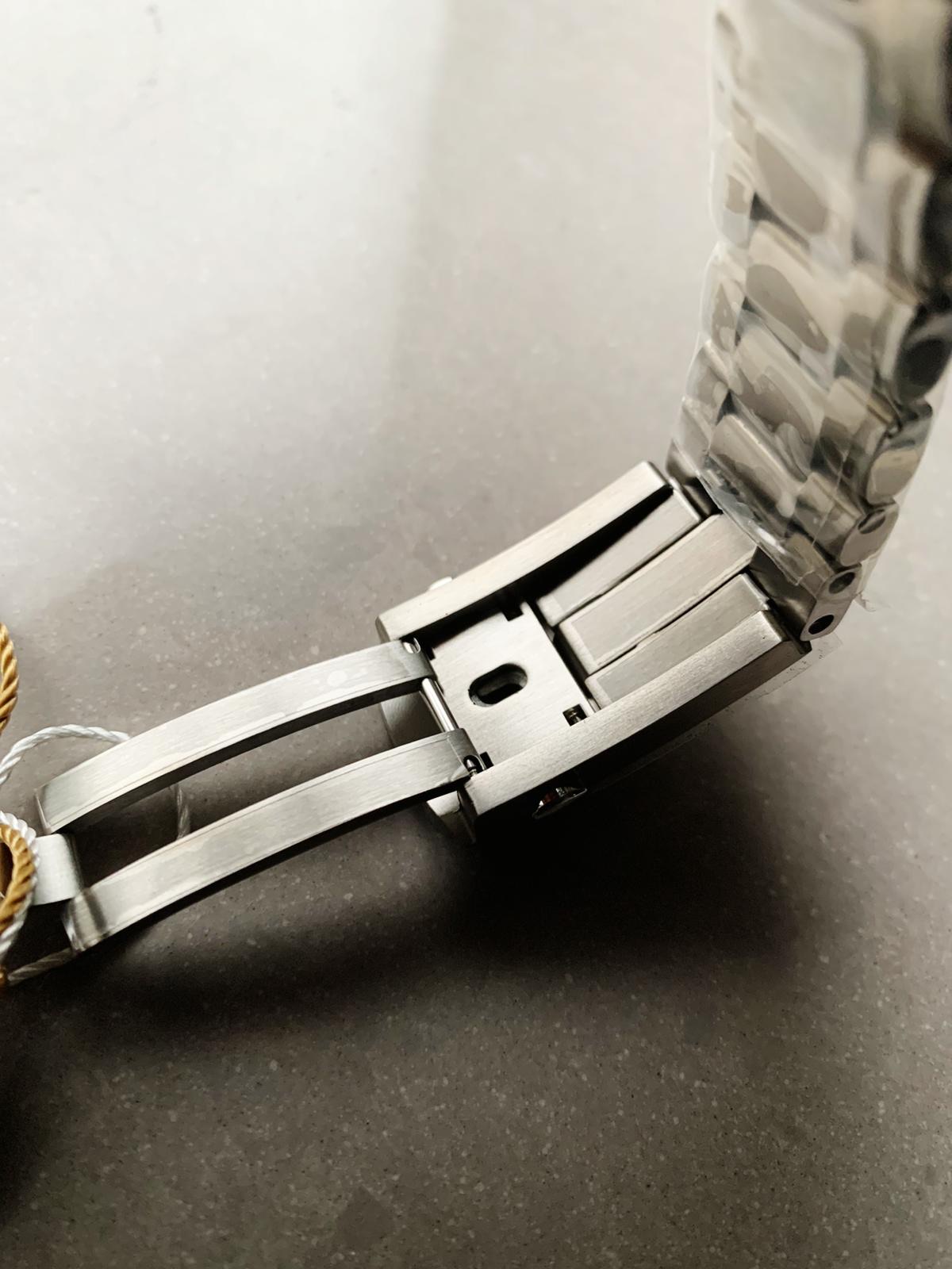 Planet Ocean SEAMASTER Chronometer OMF SS Black Matte Bezel Grey Dial on SS Bracelet A9900 (Black Balance Wheel) - Image 11