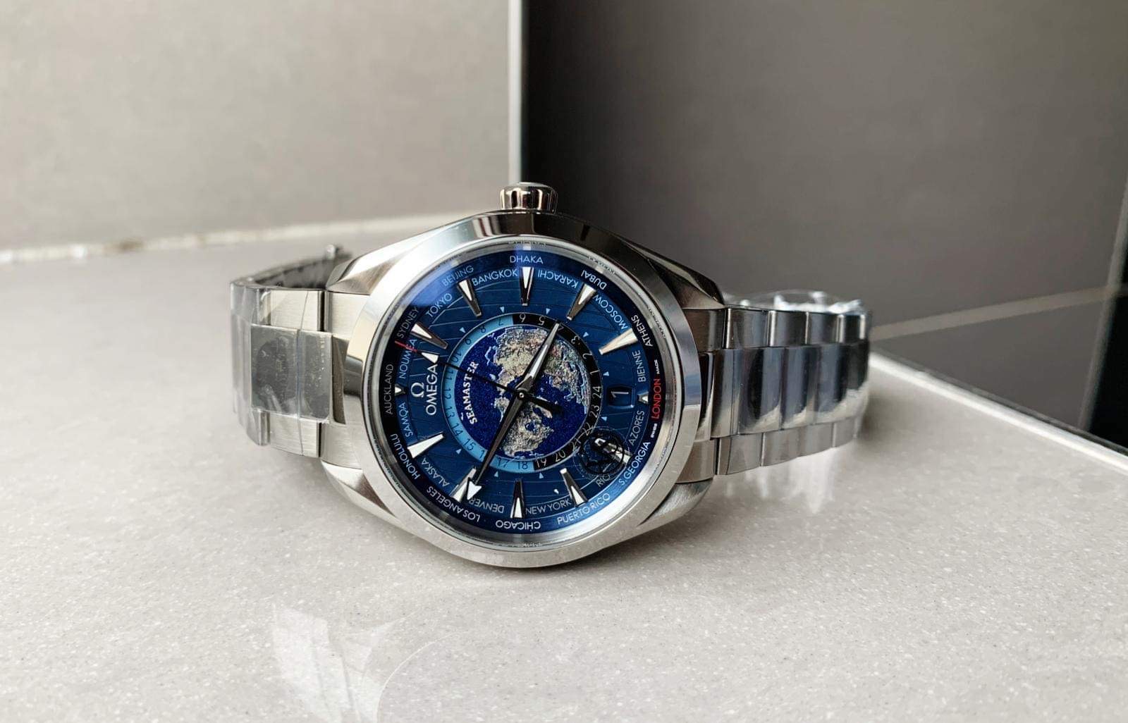 Seamaster Aqua Terra Worldtimer VSF 1:1 Best Edition Blue Dial on SS Bracelet A8938 - Image 4