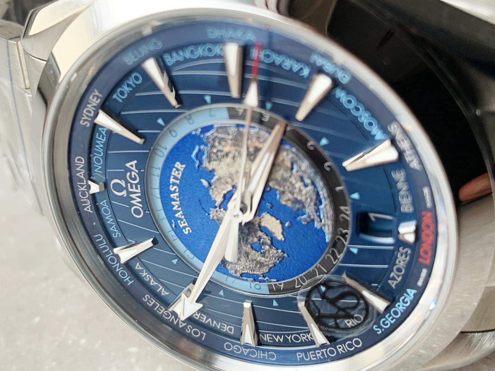 Seamaster Aqua Terra Worldtimer VSF 1:1 Best Edition Blue Dial on SS Bracelet A8938 - Image 3