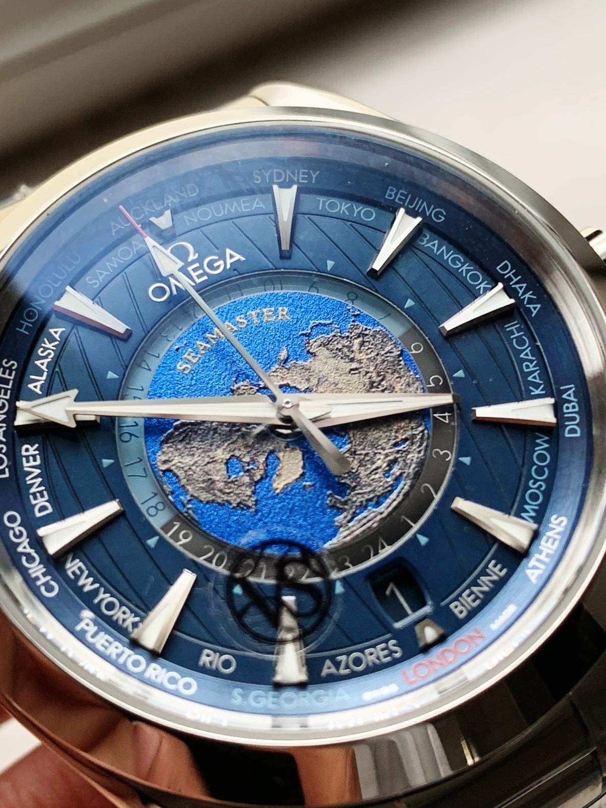Seamaster Aqua Terra Worldtimer VSF 1:1 Best Edition Blue Dial on SS Bracelet A8938 - Image 2