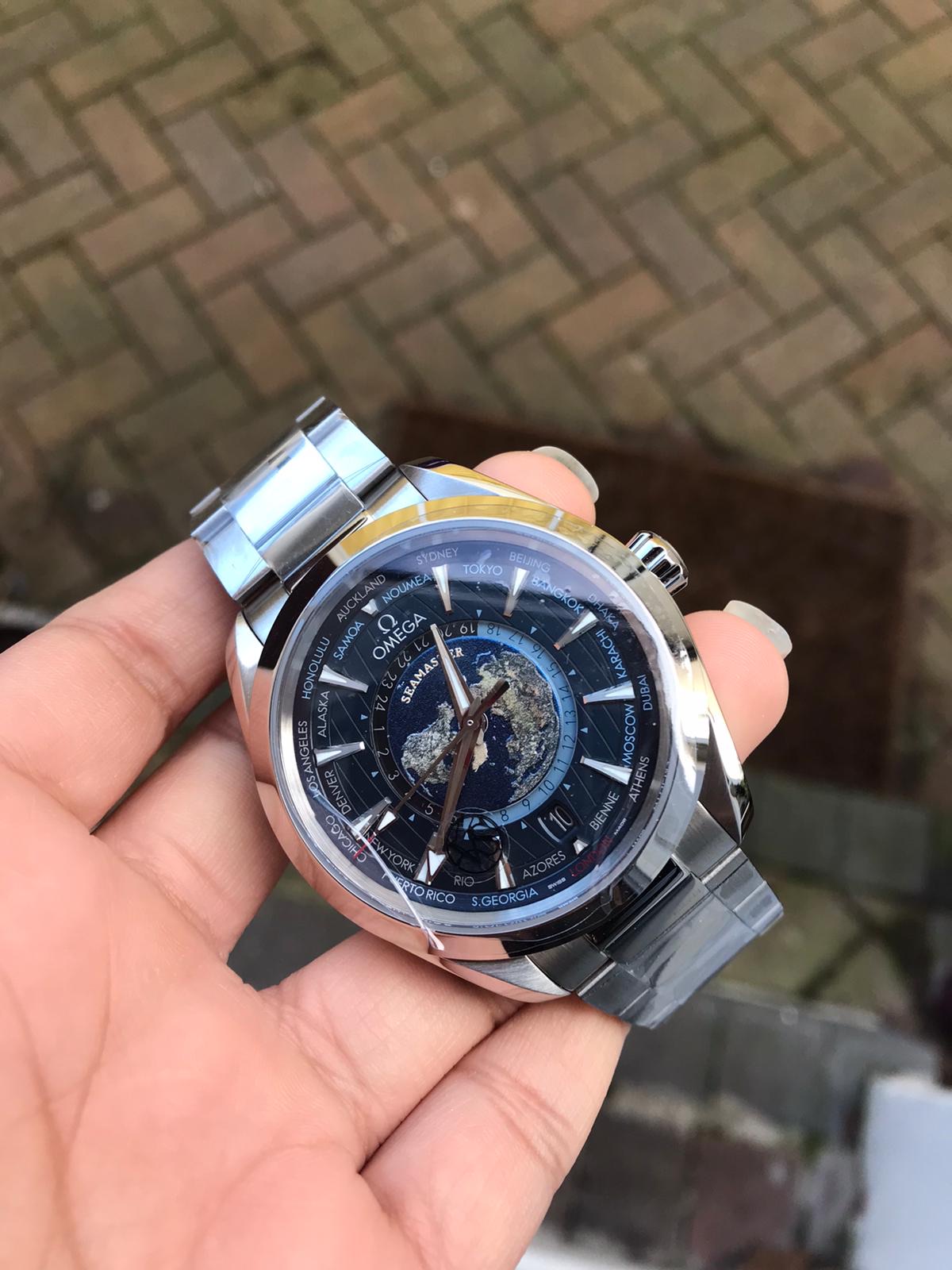 Seamaster Aqua Terra Worldtimer VSF 1:1 Best Edition Blue Dial on SS Bracelet A8938