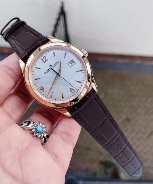 Master Ultra Thin Date RG White Dial Arabic Markers on Brown Leather Strap MIYOTA 9015