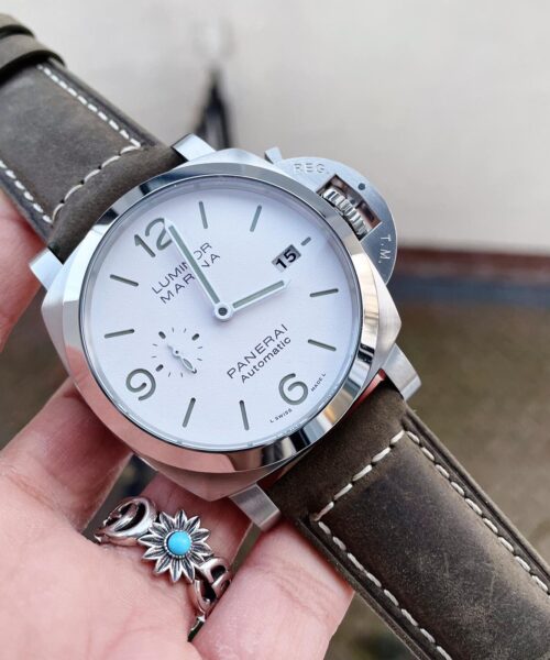 PAM 1314 VSF 1:1 Best Edition White Dial on Gray Asso Strap P.9010