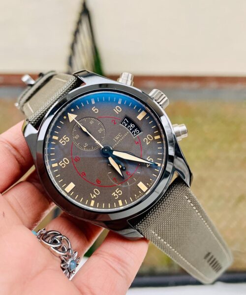 PILOT IW389001 ZF 1:1 BEST EDITION CERAMIC CASE GREEN DIAL ON GREEN NYLON STRAP A7750