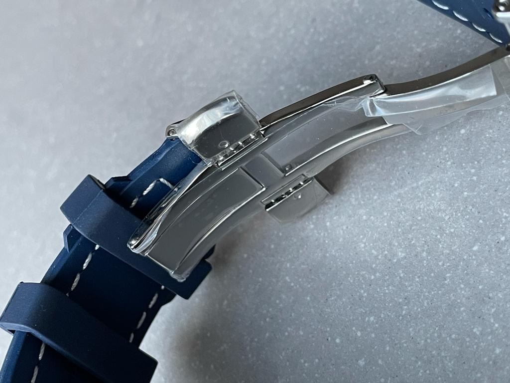 Vanguard V45 Full Paved Diamonds ZF 1:1 Best Edition Blue Textured Crystal Markers Dial on Blue Gummy Strap MIYOTA 9015 - Image 9