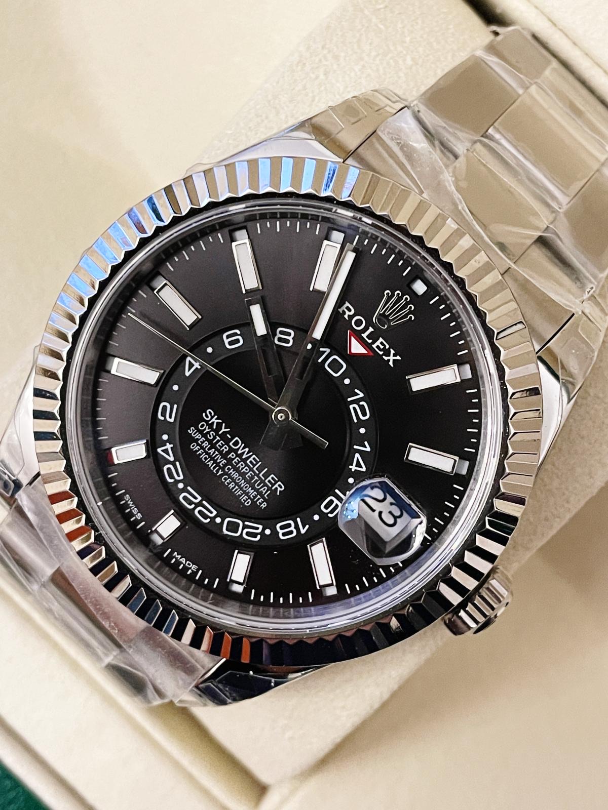 Sky-Dweller 326934 SS Noob 1:1 Best Edition Black Dial on SS Bracelet A23J - Image 5