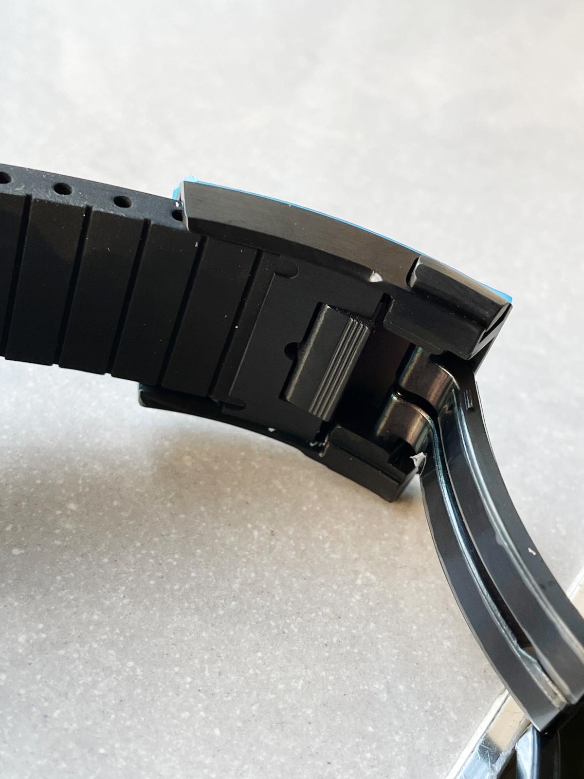 Chronomat 44mm Blacksteel GF 1:1 Special Edition Yellow Dial on Black Rubber Strap A7750 - Image 8