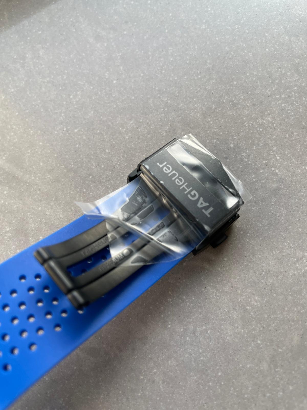 Calibre Heuer 01 Chrono SS/PVD XF 1:1 Best Edition Skeleton Dial Blue Hand on Blue Rubber Strap A1887 - Image 10