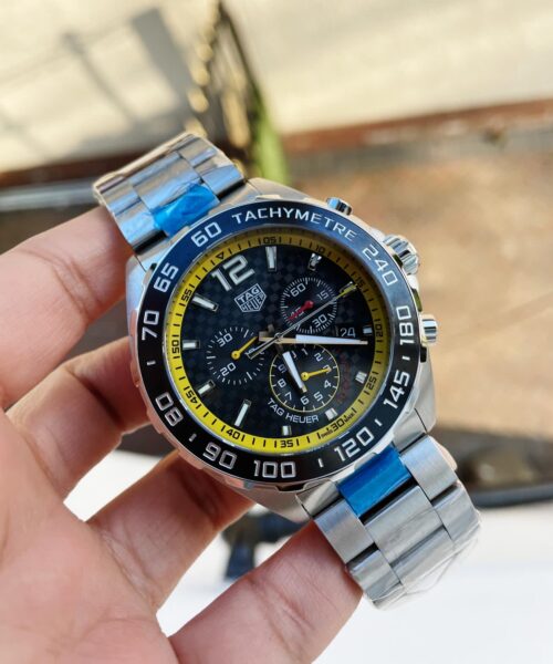 Formula 1 TAG Black dial silver SS strap OGF