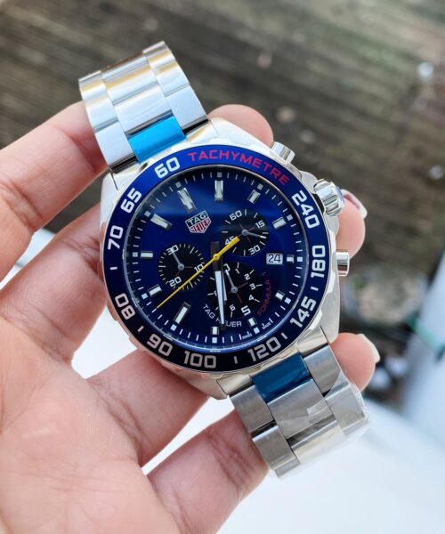 Formula 1 TAG Blue dial Blue ceramic bezel silver SS strap OGF Redbull