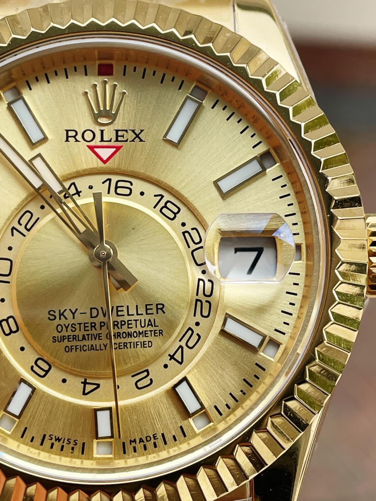 Sky-Dweller 326934 SS Noob 1:1 Best Edition Gold Dial on Gold plated SS Bracelet A23J £330.00 - Image 2