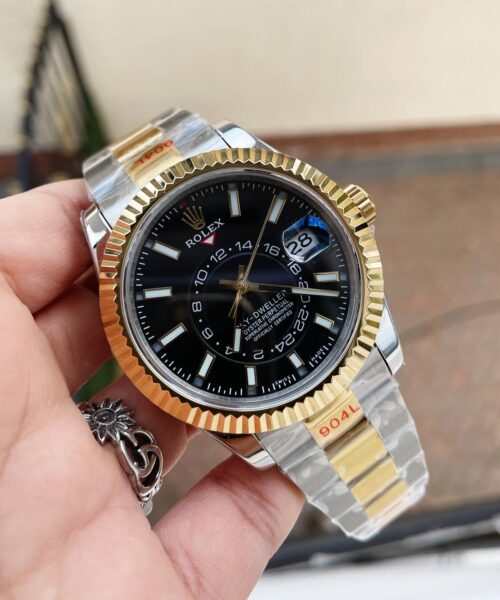 Sky-Dweller 326934 SS Noob 1:1 Best Edition Black Dial on SS Bracelet A23J