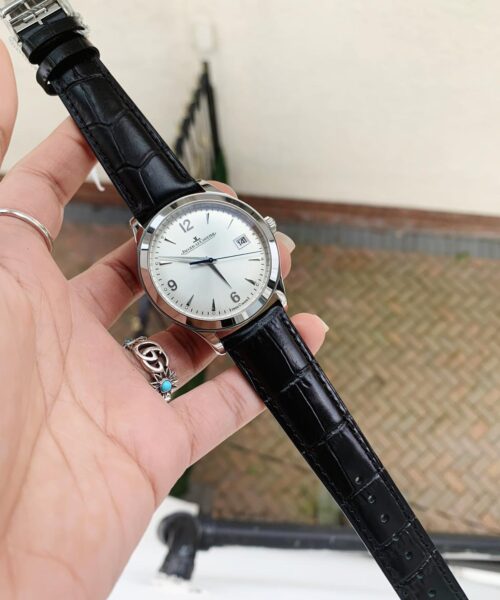 Master Grande Ultra Thin 1548420 SS ZF 1:1 Best Edition White Dial on Black Leather Strap A899/1