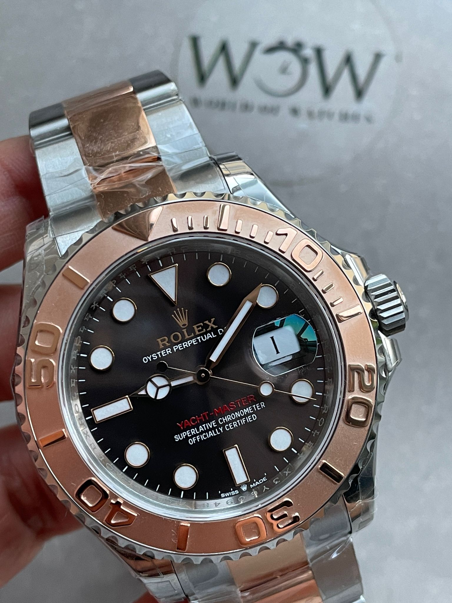 Yacht-Master 126621 904L/RG VSF 1:1 Best Edition Brown Dial On 904L/RG Bracelet VS3235 - Image 7