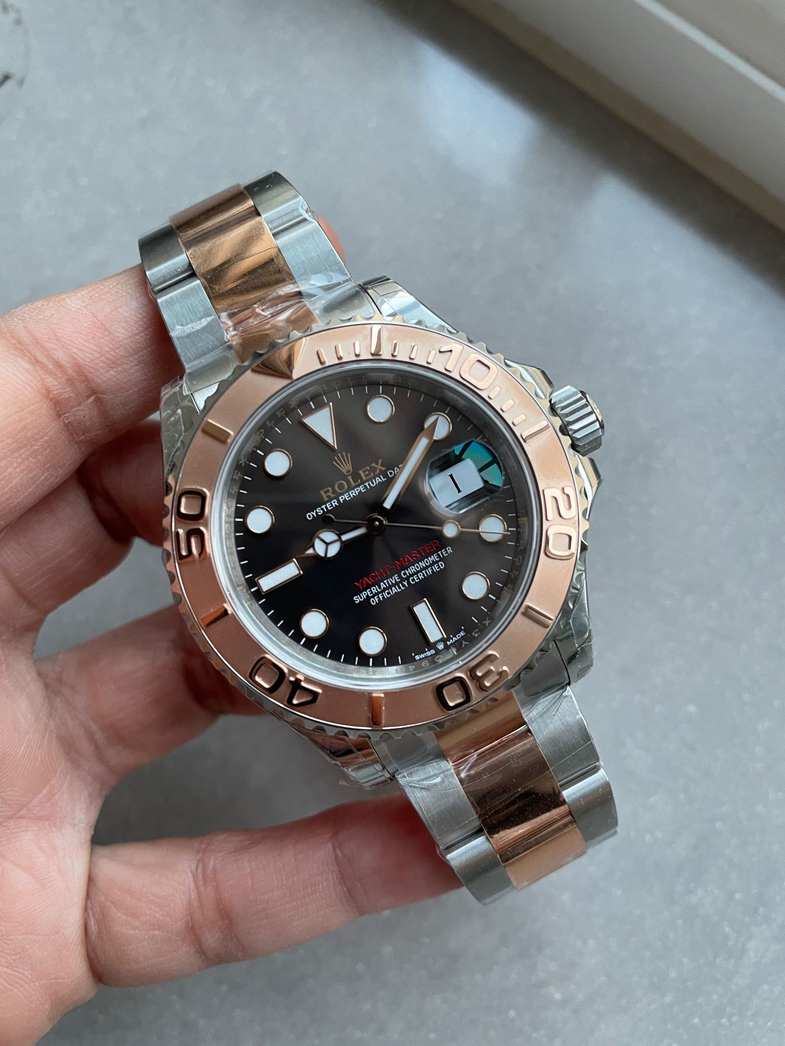 Yacht-Master 126621 904L/RG VSF 1:1 Best Edition Brown Dial On 904L/RG Bracelet VS3235 - Image 4