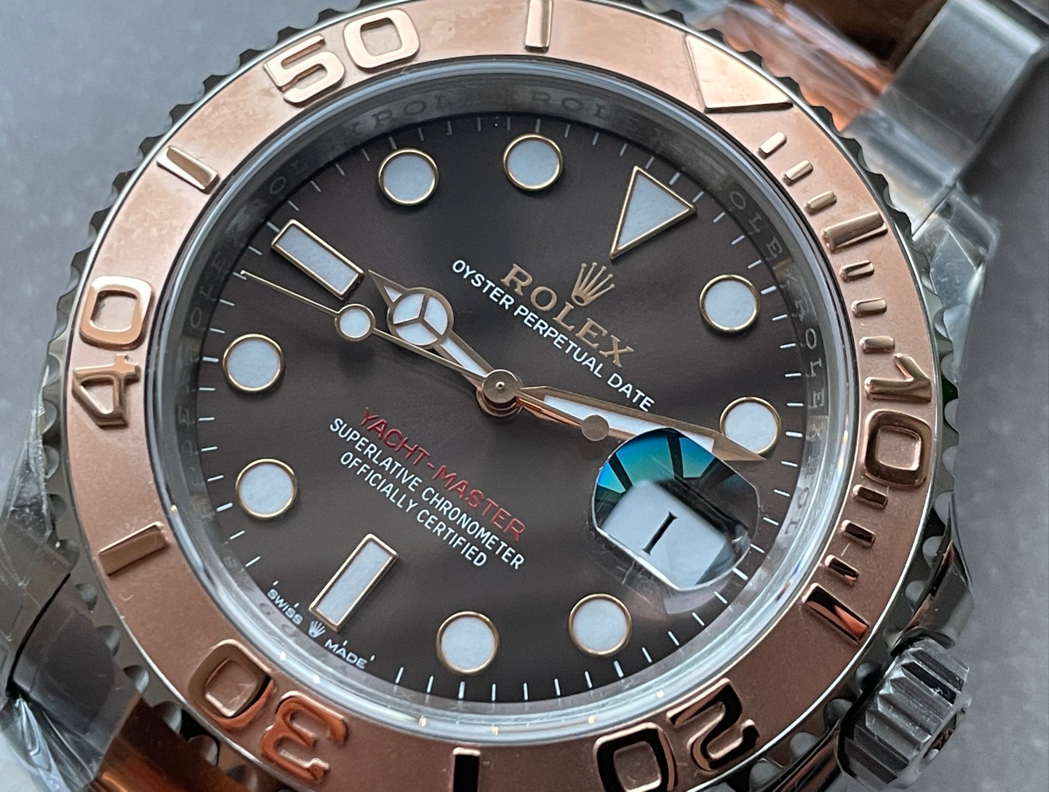 Yacht-Master 126621 904L/RG VSF 1:1 Best Edition Brown Dial On 904L/RG Bracelet VS3235 - Image 5