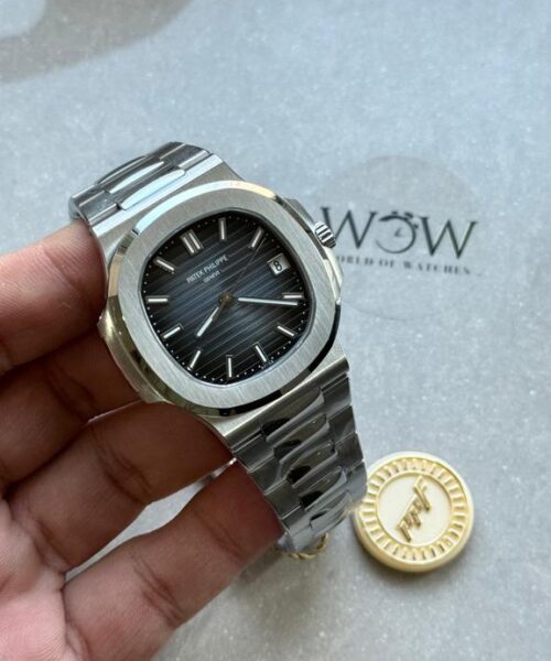 Nautilus 5811/1G PPF 1:1 Best Edition Grey Textured Dial on SS Bracelet Asian Cal.26-330CS