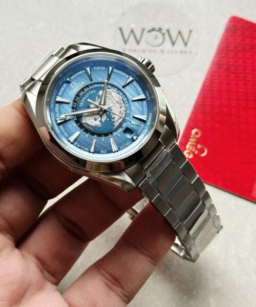 Seamaster Aqua Terra Worldtimer VSF 1:1 Best Edition Summer Blue Dial on SS Bracelet A8938