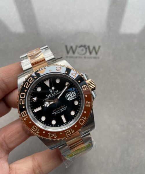 GMT-Master II 126711 CHNR Black/Brown Ceramic Rootbeer Clean Factory Best Edition on SS/RG Bracelet DD3285 CHS