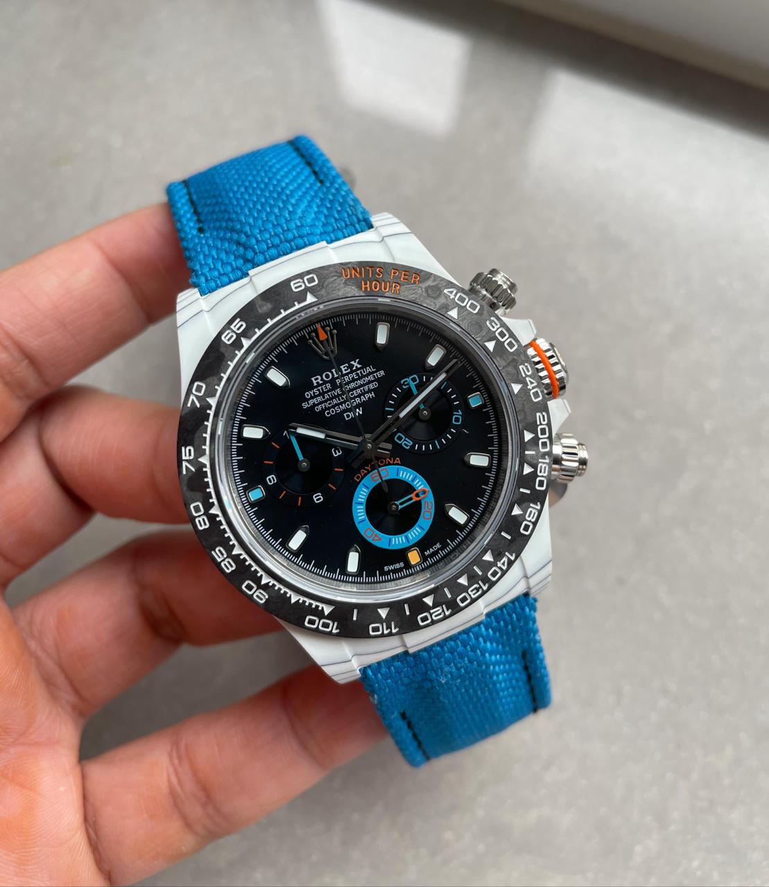 DIW Factory Daytona diw factory NTPT Carbon fibre Blue Strap