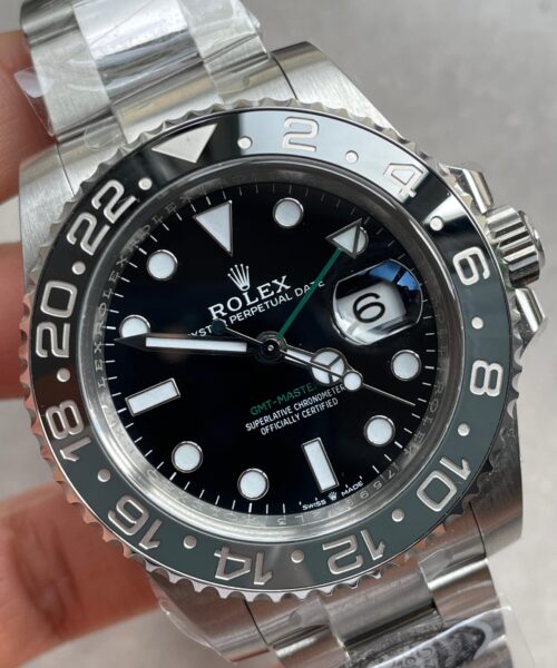 Clean GMT-Master II 126710 GRNR Bruce wayne Black/Gray Ceramic 904L Steel Clean 1:1 Best Edition on Oyster Strap DD3285