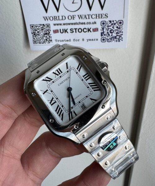 Santos 40mm 2018 BVF 1:1 Best Edition White Dial on SS SmartLinks Bracelet MIYOTA 9015