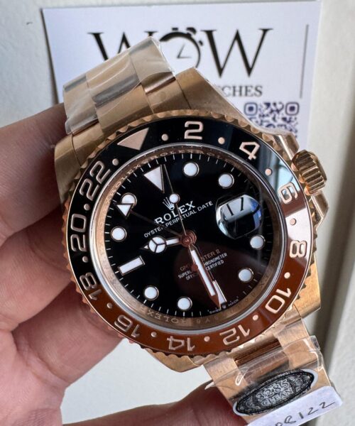 GMT-Master II 126711 CHNR Black/Brown Ceramic Everrose Clean Factory Best Edition on SS/RG Bracelet DD3285 CHS