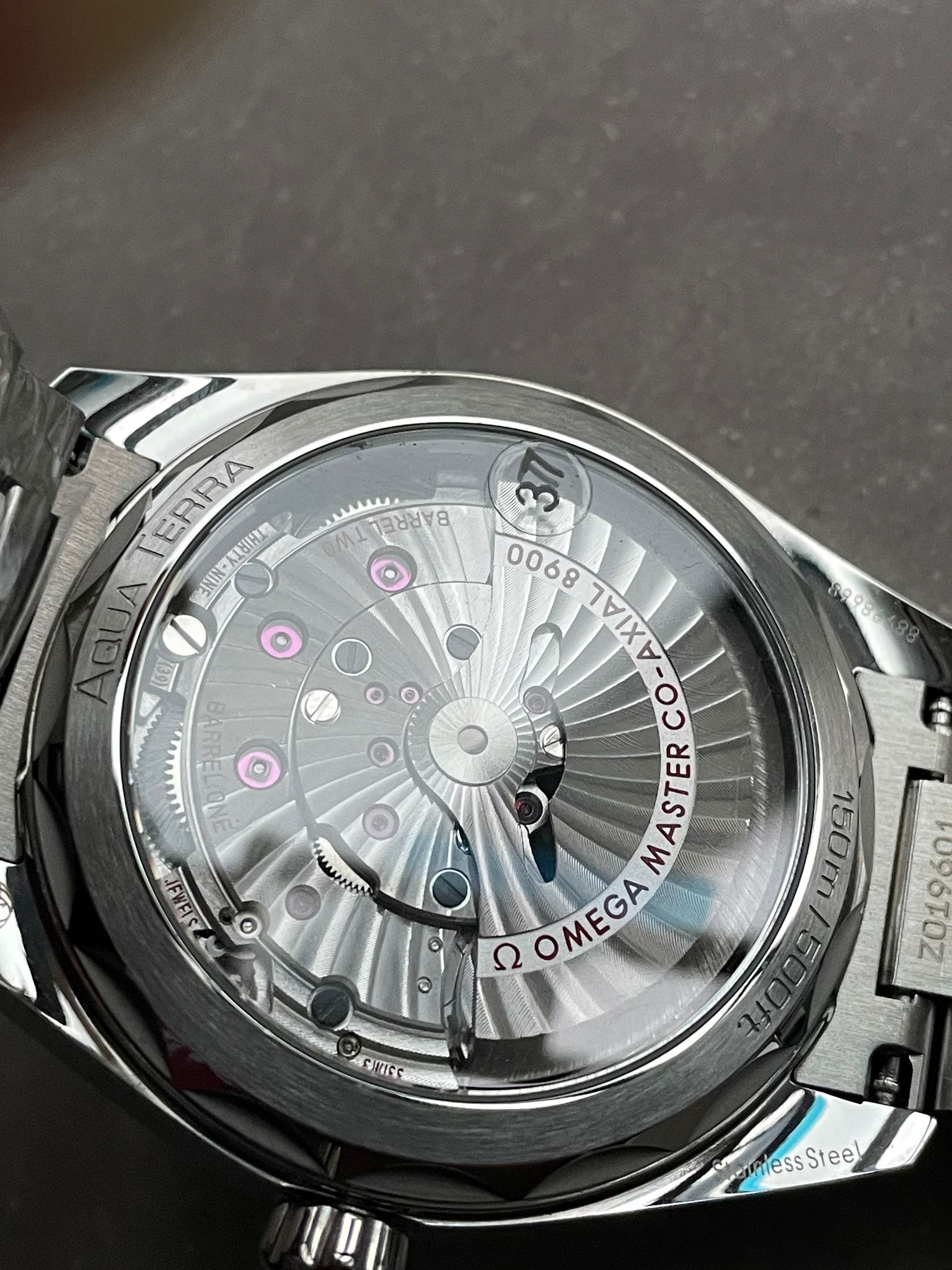 AQUA TERRA 150M MASTER CHRONOMETERS VSF 1:1 BEST EDITION BLACK DIAL SS HAND ON SS BRACELET A8900 SUPER CLONE - Image 7