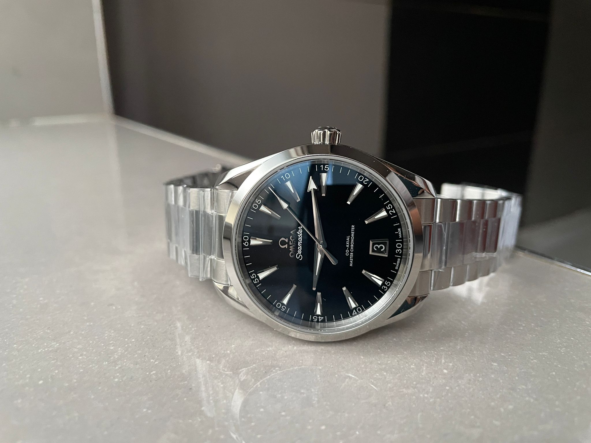 AQUA TERRA 150M MASTER CHRONOMETERS VSF 1:1 BEST EDITION BLACK DIAL SS HAND ON SS BRACELET A8900 SUPER CLONE - Image 5