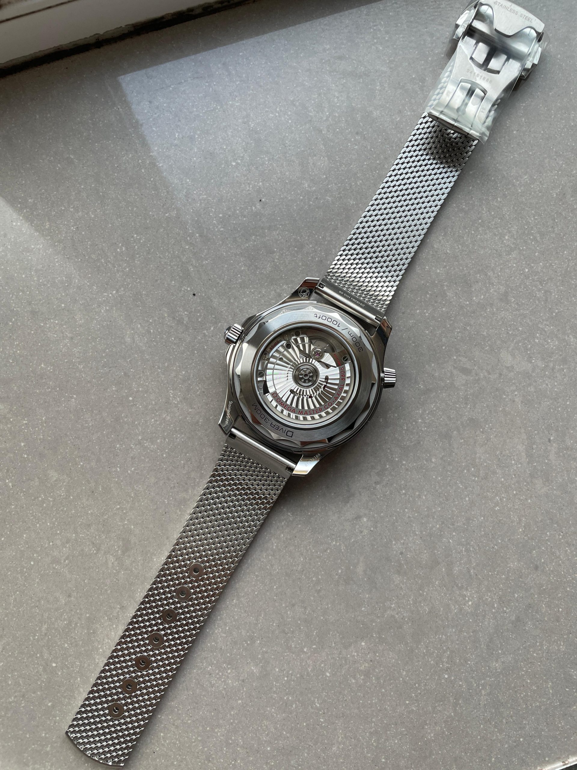 Seamaster 300M 42mm Titanium Bezel SS VSF Best Edition Gray Dial On SS Mesh Bracelet A8806 - Image 15