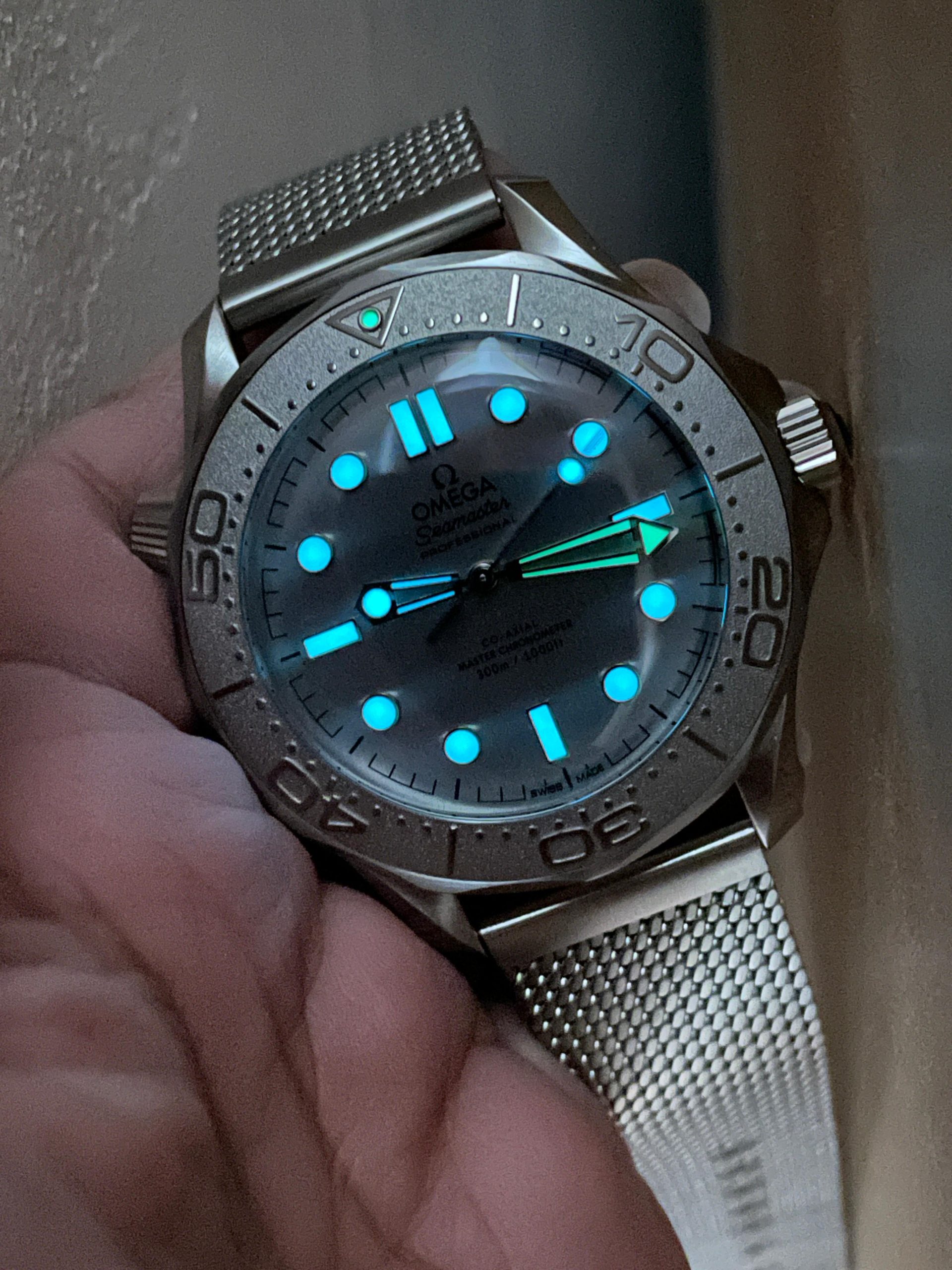 Seamaster 300M 42mm Titanium Bezel SS VSF Best Edition Gray Dial On SS Mesh Bracelet A8806 - Image 16