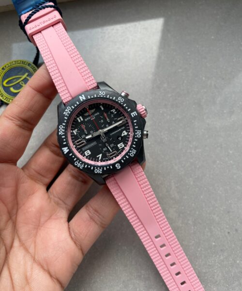 Endurance pro OGF 44mm Black dial Pink Rubber Strap quartz movement