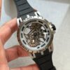 Excalibur Titanium Bezel BBR Best Edition Titanium Skeleton Dial on Black rubber Strap A2136 Tourbillon V4