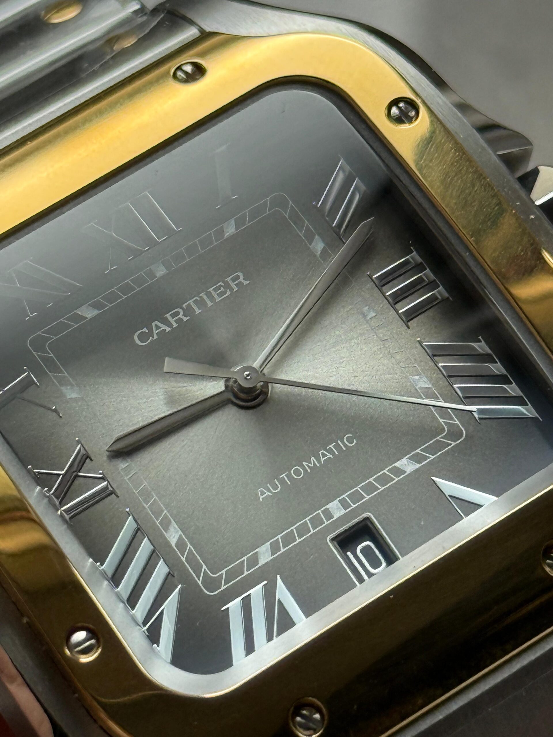 Santos 40mm SS/YG BVF 1:1 Best Edition Gray Dial on SS/YG SmartLinks Bracelet MIYOTA 9019 - Image 8