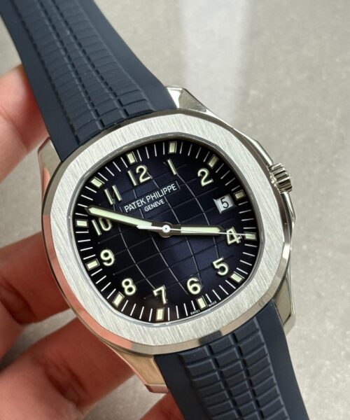 Aquanaut 5168G 42mm SS DDF 1:1 Best Edition Blue Dial on Blue Rubber Strap DD330 Weighted)