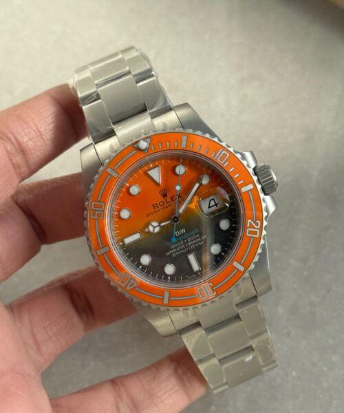 Submariner DIW Sandblasted VSF 1:1 Best Edition Orange Grey Dial on SS Bracelet VS3135