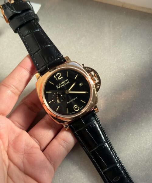 PAM908 Luminor Due VSF Best Edition Black Dial on Black Leather Strap AXXXIV