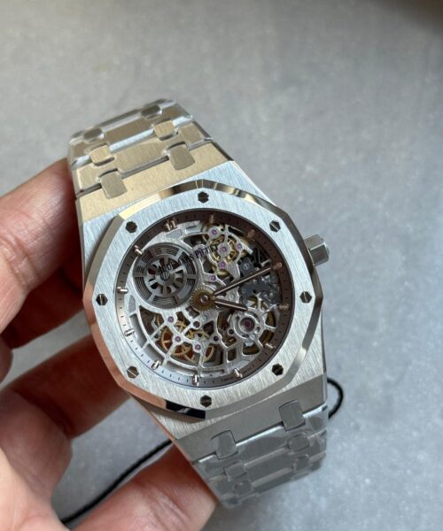 Royal Oak Openworked 16204 SS ZF 1:1 Best Edition Skeleton Dial on SS Bracelet A7124