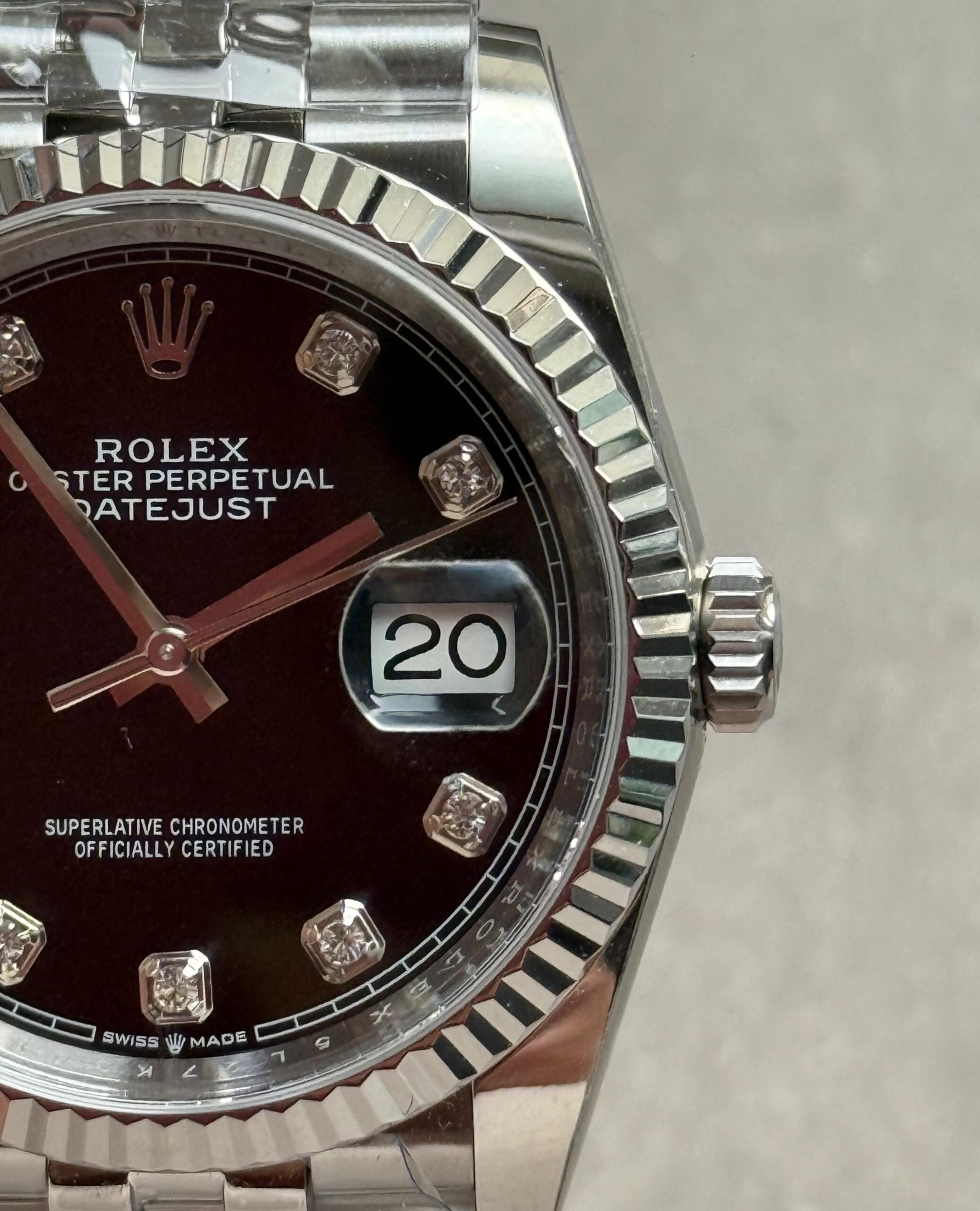 DateJust 36 SS 126233 ARF 1:1 Best Edition Black Diamonds Dial on Jubilee Bracelet SH3235 - Image 3