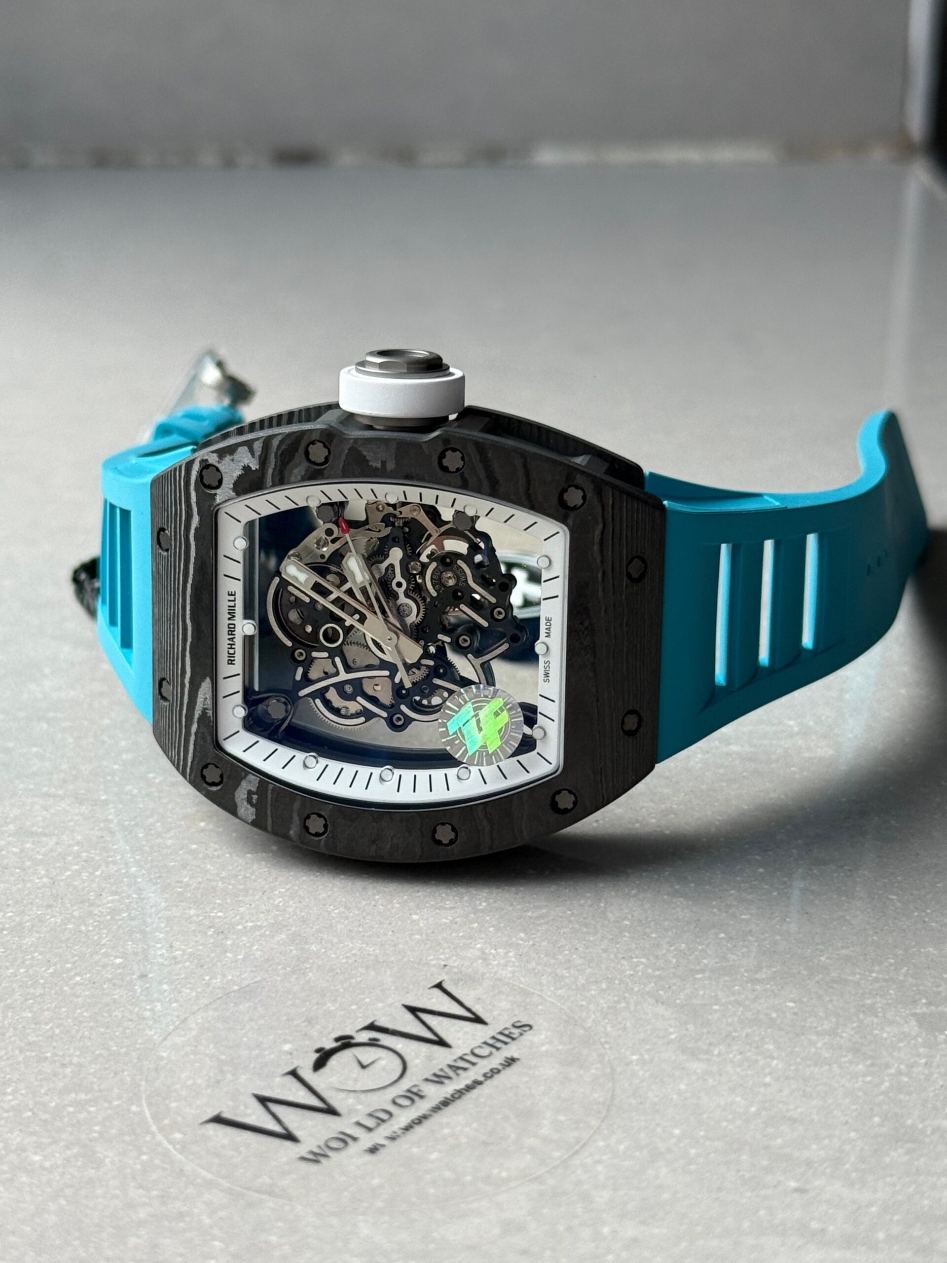RM055 NTPT ZF 1:1 Best Edition ' bubba watson ' black carbon Bezel Blue Rubber Strap RMUL2 - Image 2