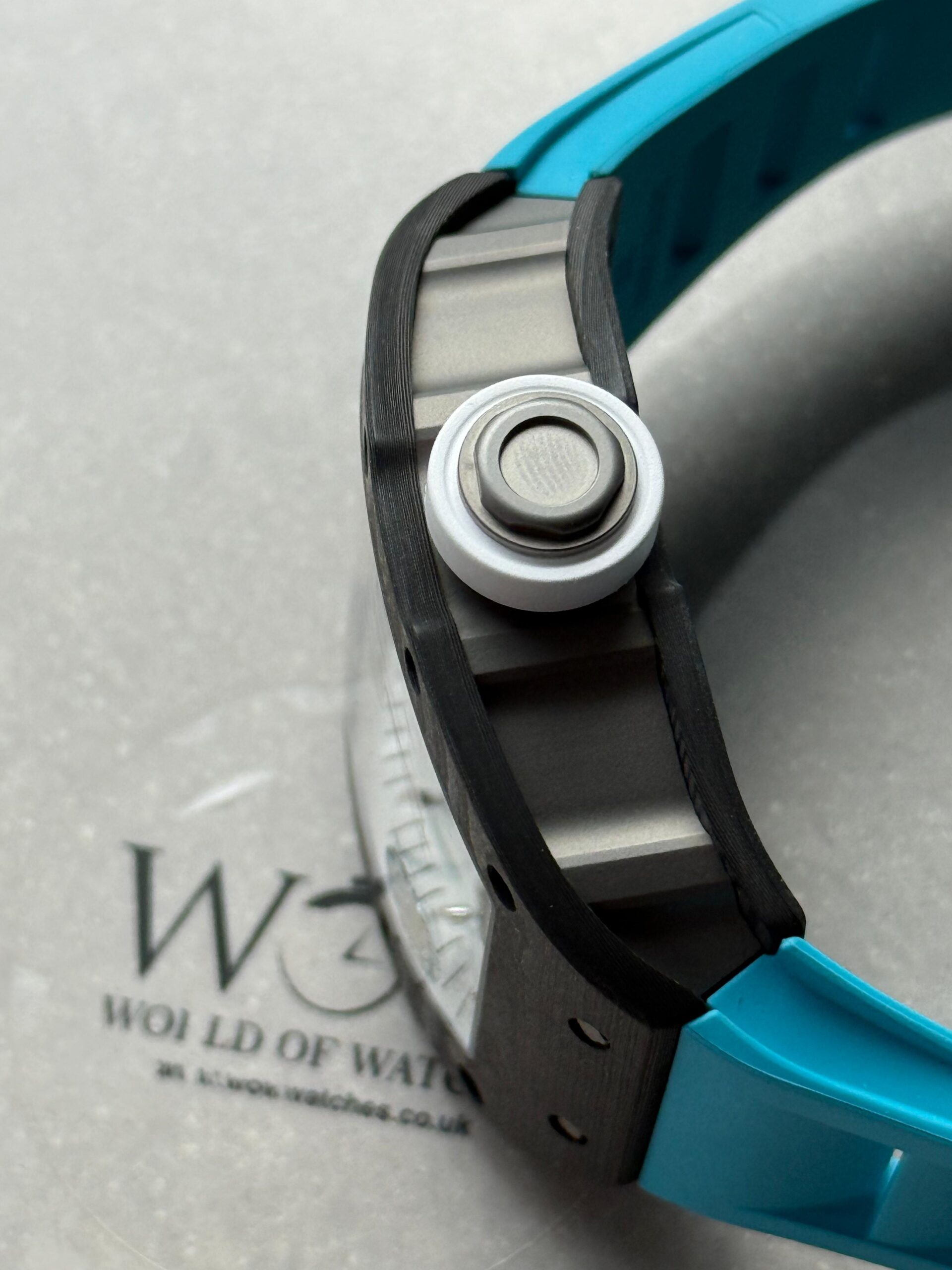 RM055 NTPT ZF 1:1 Best Edition ' bubba watson ' black carbon Bezel Blue Rubber Strap RMUL2 - Image 4