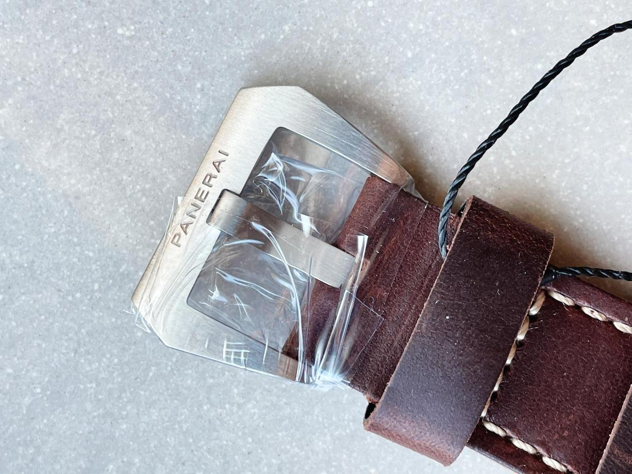 PAM968 V Bronzo VSF 1:1 Best Edition Brown Ceramic Bezel and Dial on Brown Calfskin Strap P.9010 Clone - Image 13