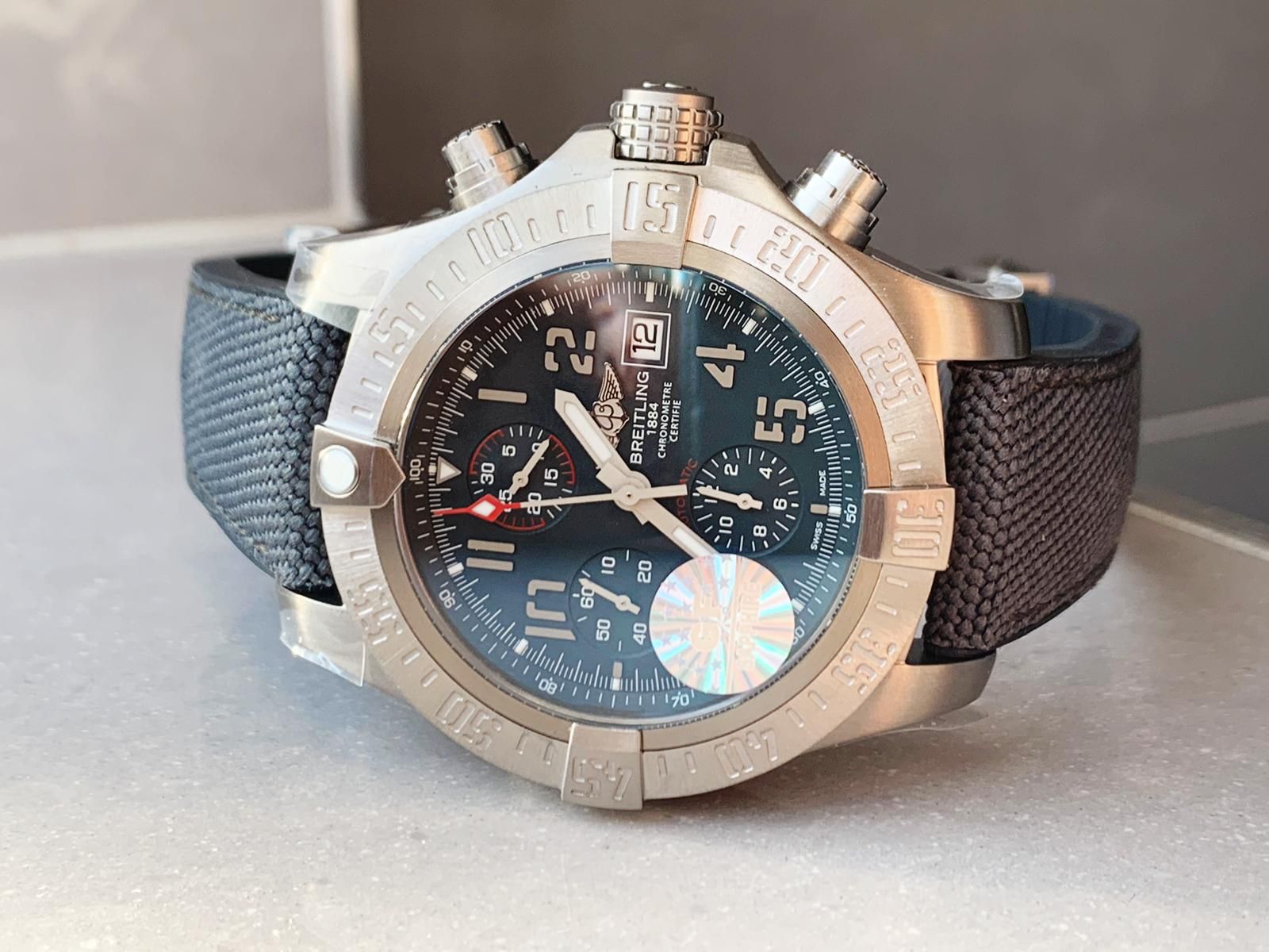 Avenger Bandit Titanium GF 1:1 Best Edition Gray Dial on Gray Nylon Strap A7750 - Image 6