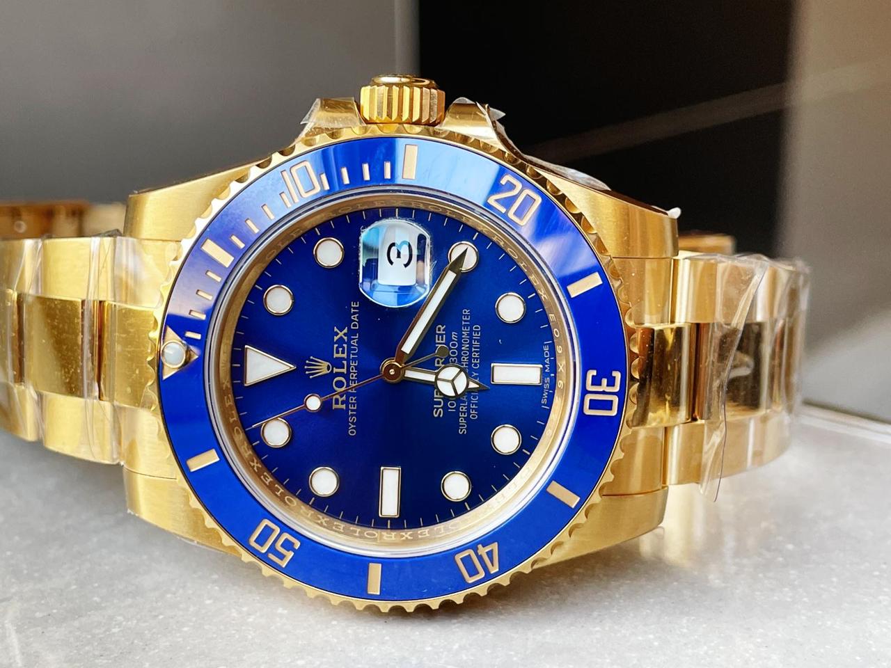 Submariner 116618 LB Blue Ceramic YG Plated 904L Steel VSF 1:1 Best Edition VS3135 - Image 3