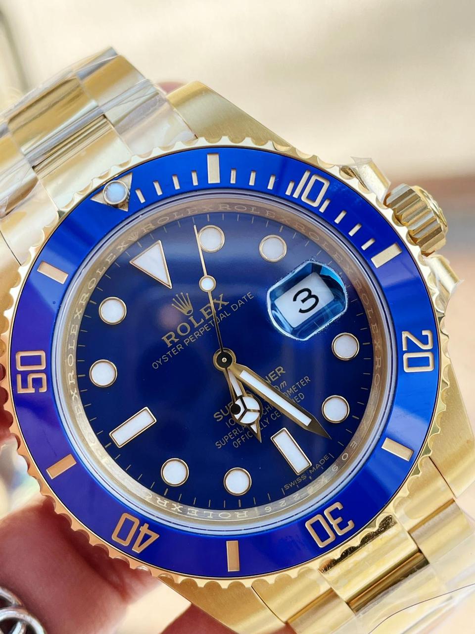 Submariner 116618 LB Blue Ceramic YG Plated 904L Steel VSF 1:1 Best Edition VS3135 - Image 2