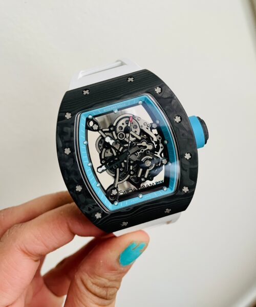 RM055 Real NTPT KVF 1:1 Best Edition Skeleton Dial on White Rubber Strap SEIKO Movement