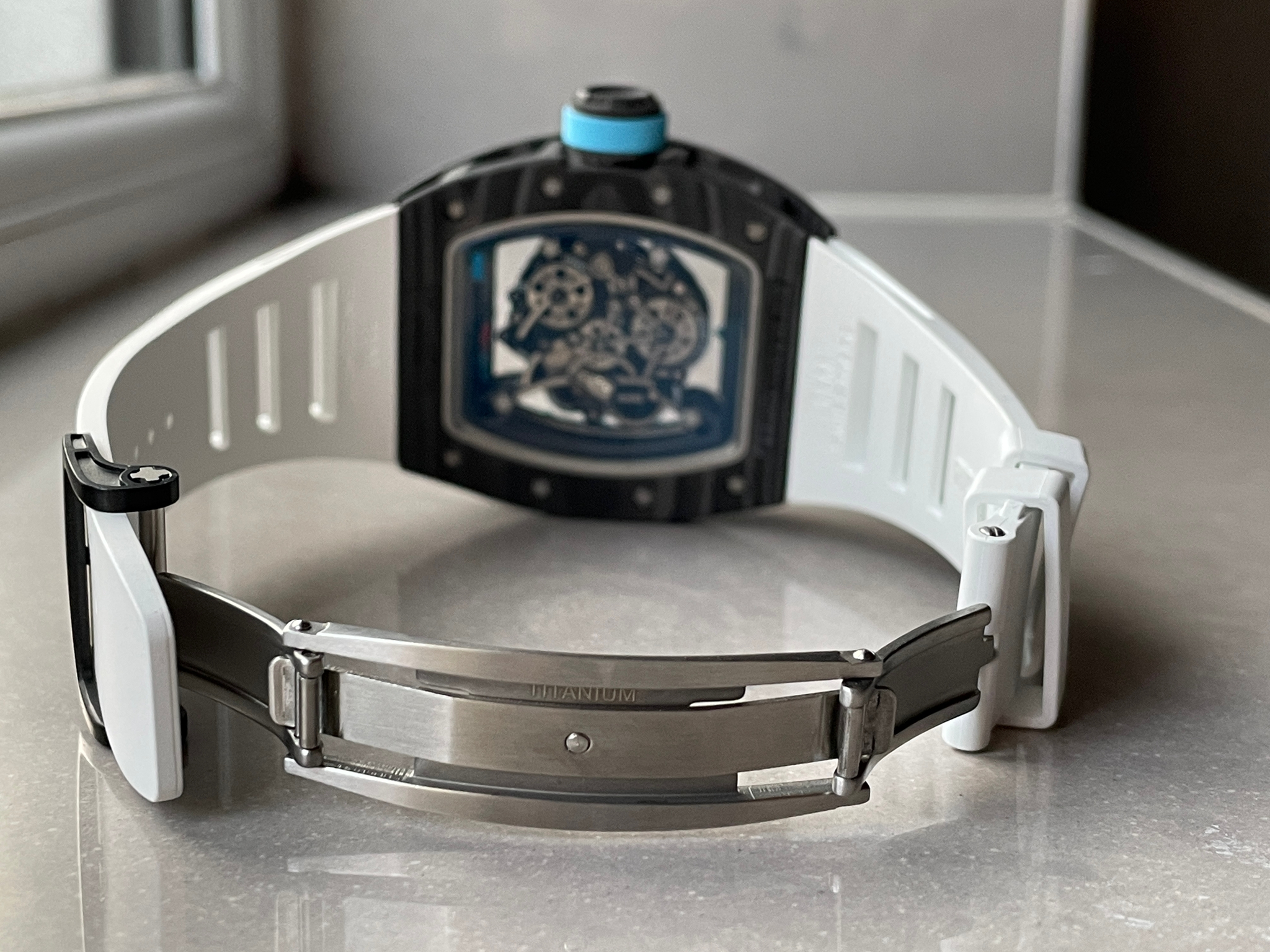 RM055 Real NTPT KVF 1:1 Best Edition Skeleton Dial on White Rubber Strap SEIKO Movement - Image 10