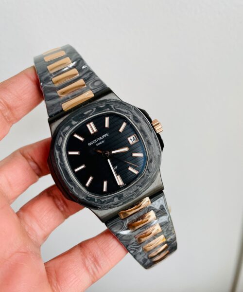 Nautilus 5711 DIW Carbon DIWF 1:1 Best Edition Black Textured Dial on Carbon/RG Bracelet 324CS