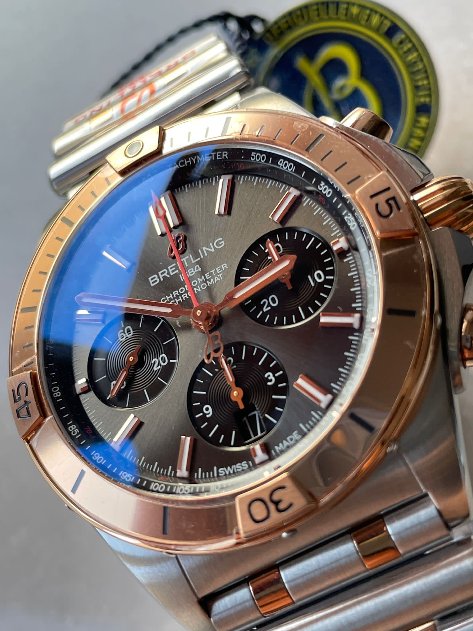 Chronomat Two Tone Bracelet Watch GF Factory 7750 movement - Image 4