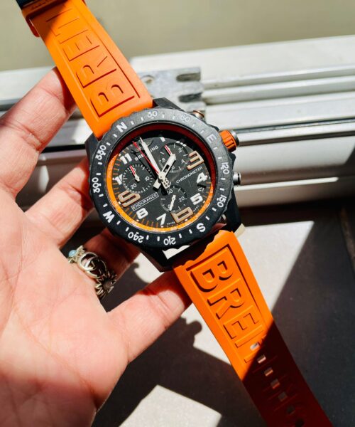 Endurance pro OGF 44mm Black dial orange Rubber Strap quartz movement